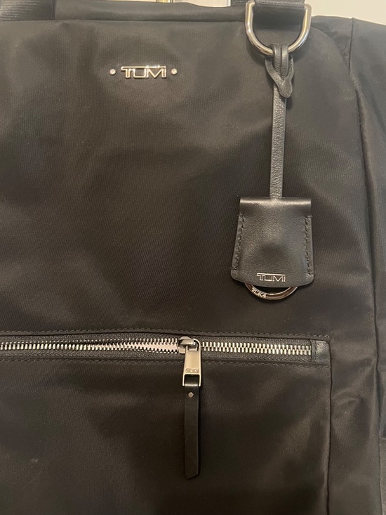 TUMI Voyageur Fern Drawstring Backpack Black Nylon Laptop Travel Bag 142361 main image 13